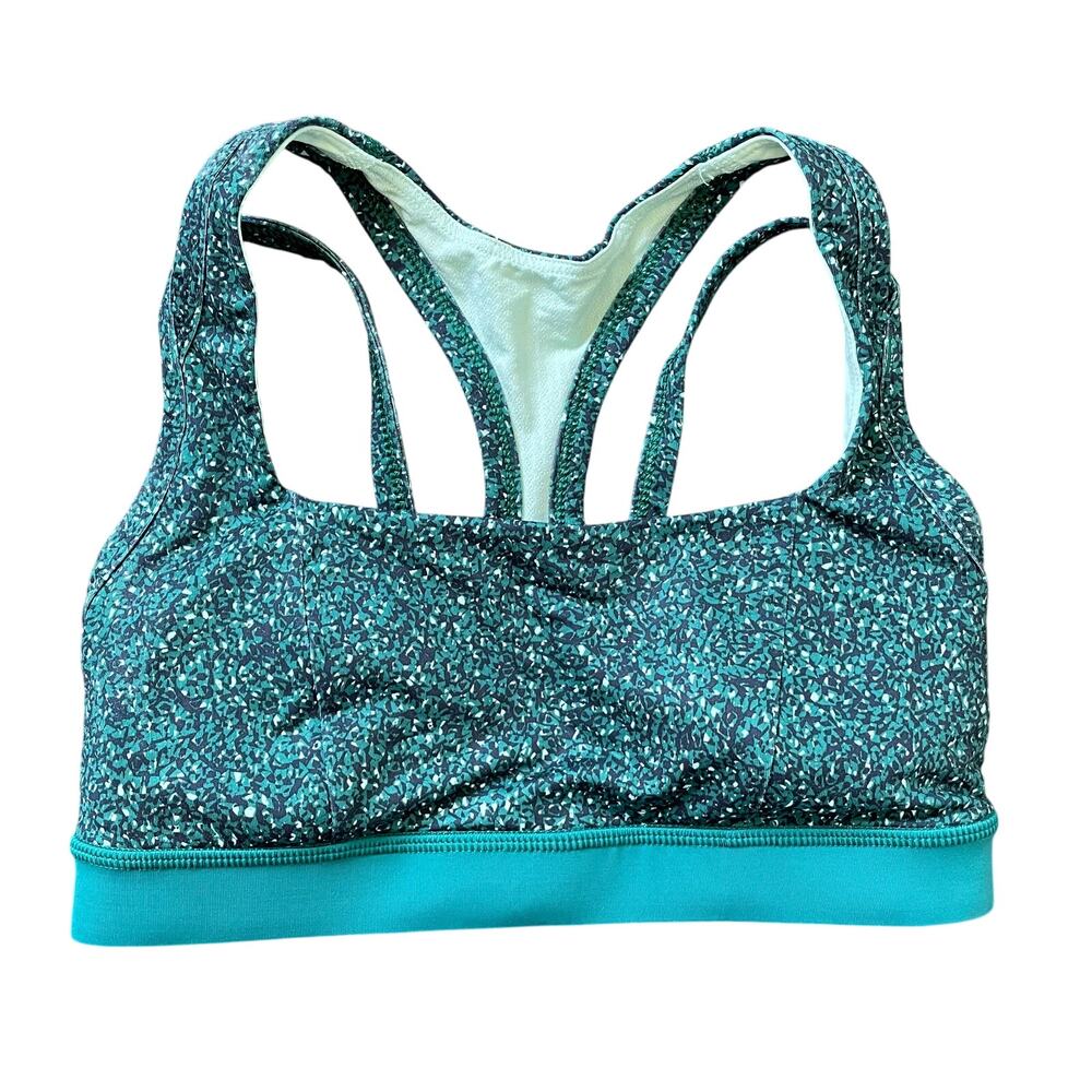 Lululemon Splendour Sports Bra Flashback Static Seamist Forage Teal